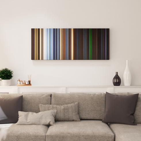 Living room interior with Pitch Black Frome on the wall