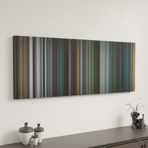 I, Robot canvas art in modern interior - movie color palette