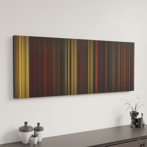 Nick and Norah's Infinite Playlist canvas art in modern interior - movie color palette