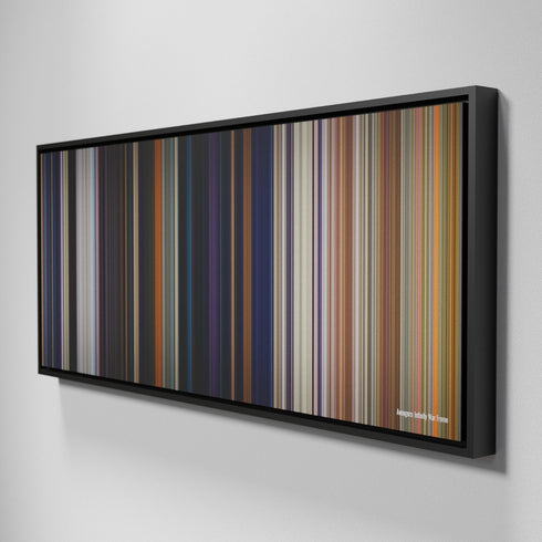 Side view of Framed Buff's of Avengers: Infinity War Frome on the wall