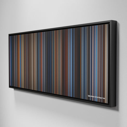 Side view of Framed Buff's of Captain America: The First Avenger Frome on the wall