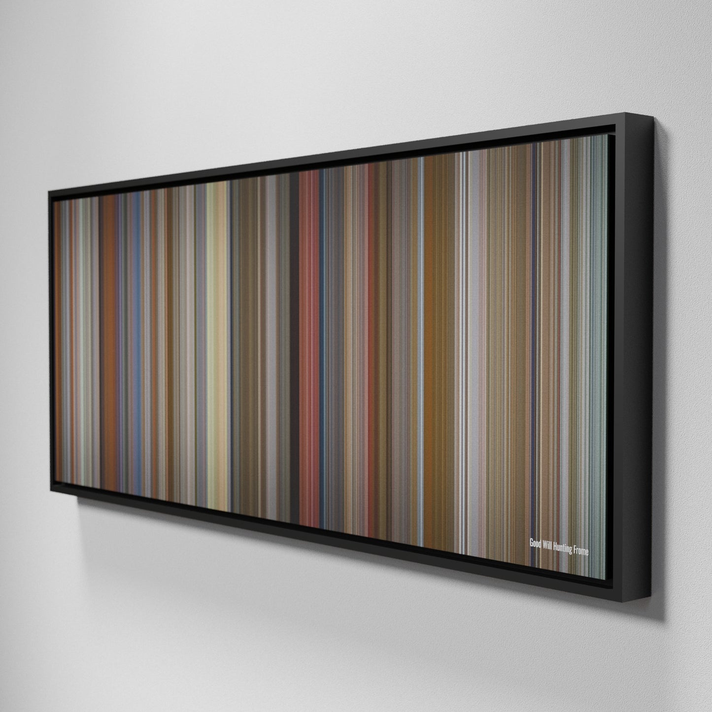 Side view of Framed Buff's of Good Will Hunting Frome on the wall