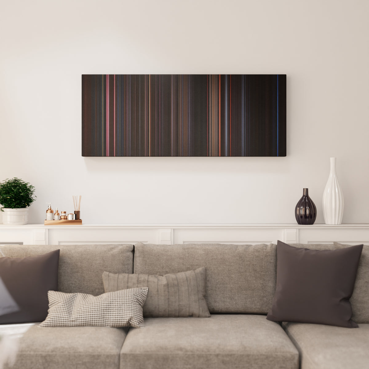 The Crow canvas print in living room - film wall decor