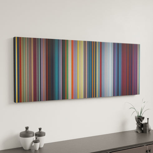 Mulan canvas art in modern interior - movie color palette