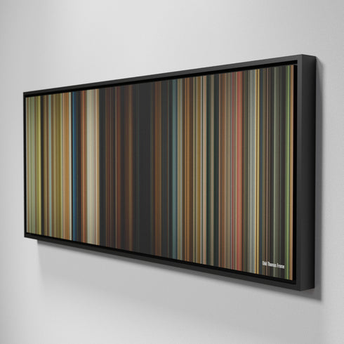 Side view of Framed Buff's of Odd Thomas Frome on the wall