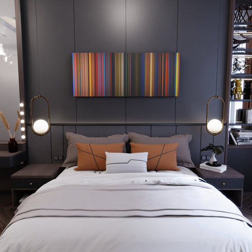 Bedroom interior with The Princess and the Frog Frome on the wall