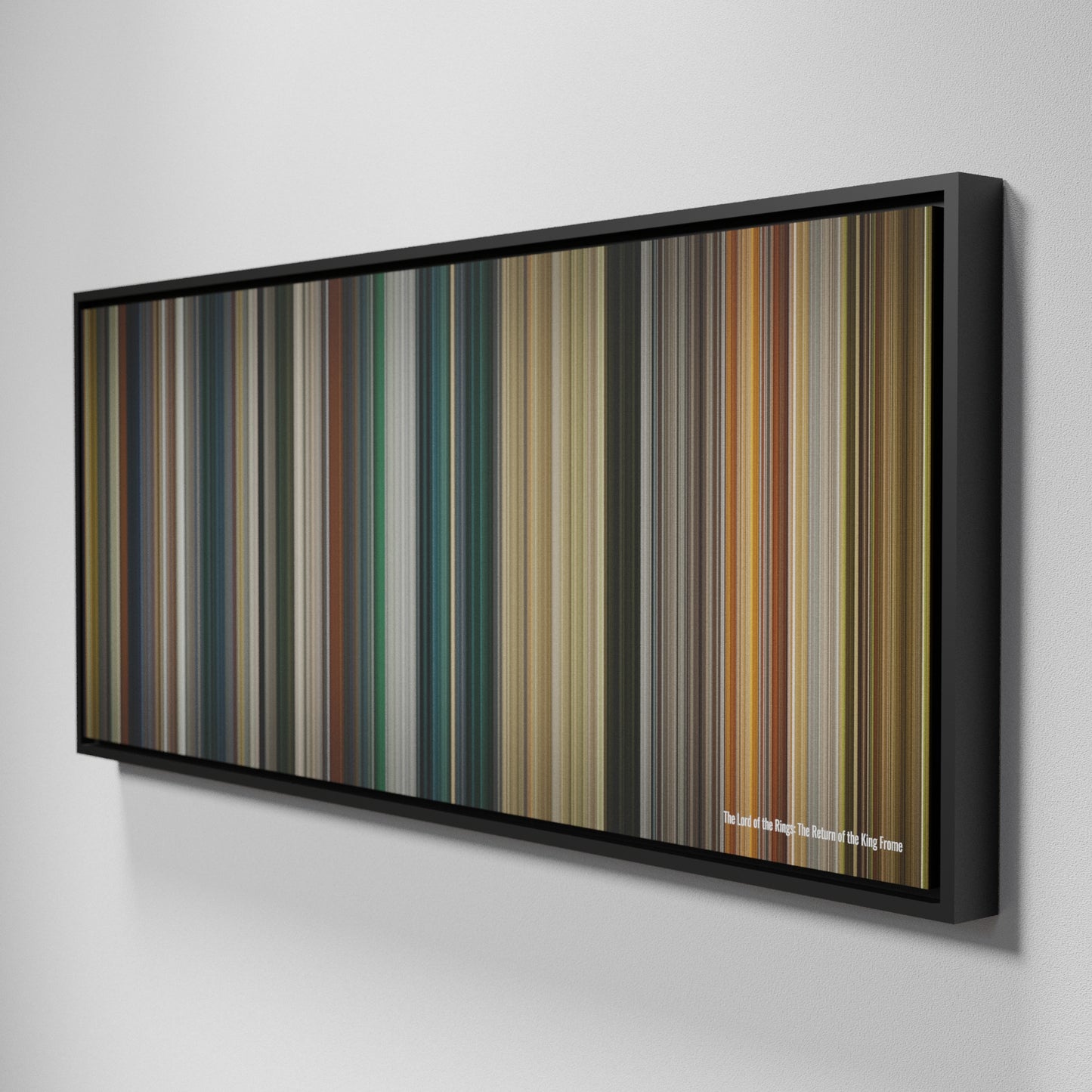 Side view of Framed Buff's of The Lord of the Rings: The Return of the King Frome on the wall