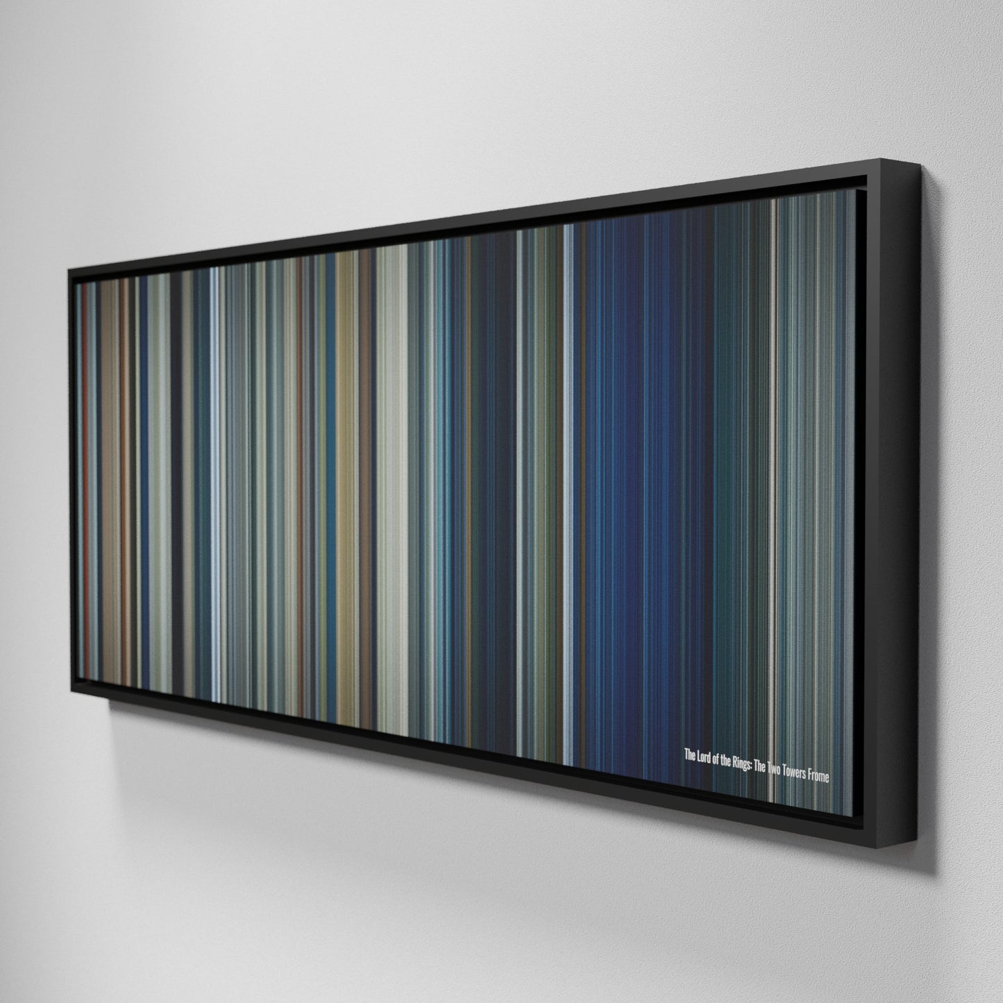 Side view of Framed Buff's of The Lord of the Rings: The Two Towers Frome on the wall