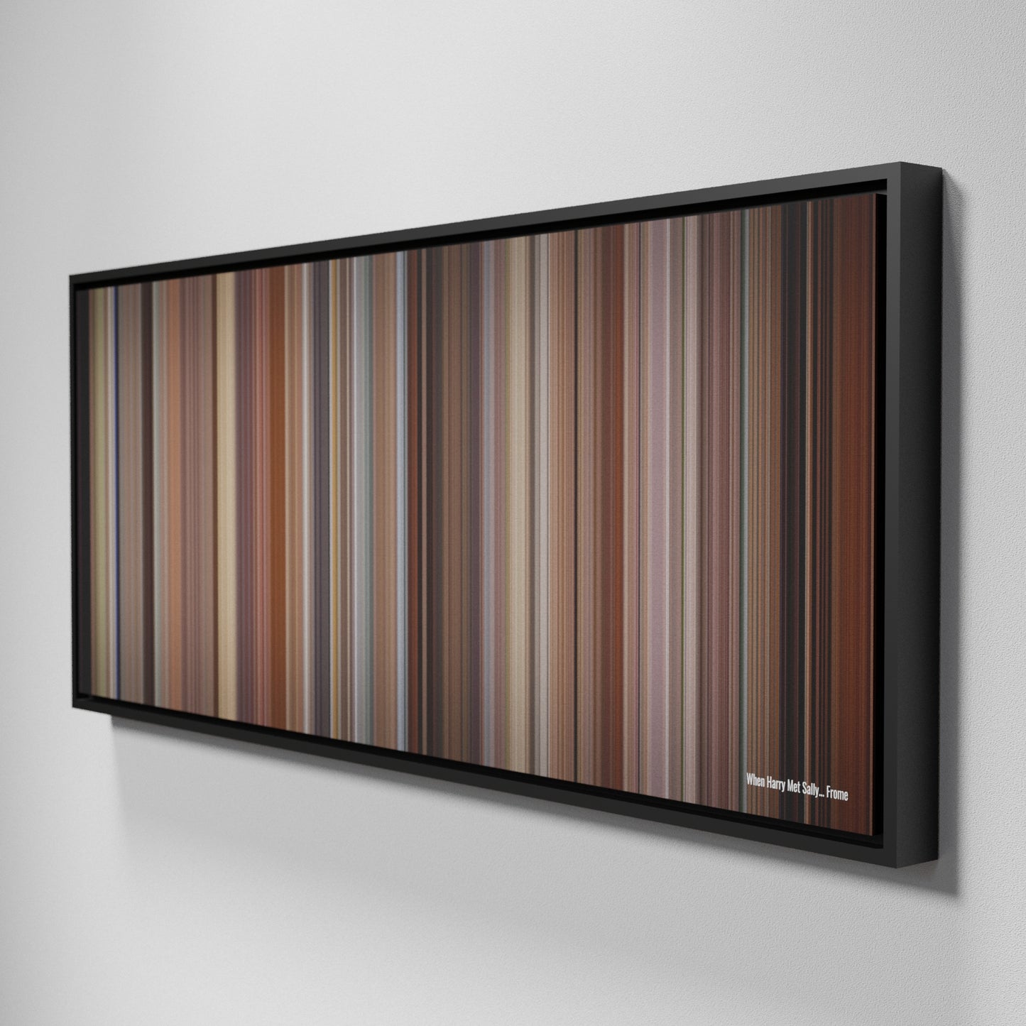 Side view of Framed Buff's of When Harry Met Sally Frome on the wall