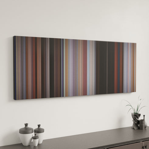 Planes, Trains & Automobiles canvas art in modern interior - movie color palette