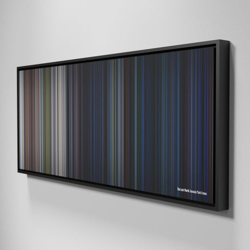 Side view of Framed Buff's of The Lost World: Jurassic Park Frome on the wall