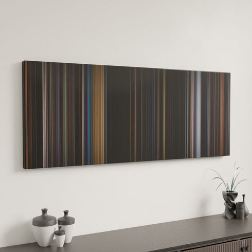 Iron Man 3 canvas art in modern interior - movie color palette