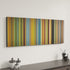 Primer canvas art in modern interior - movie color palette