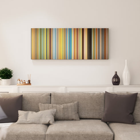 Primer canvas print in living room - film wall decor