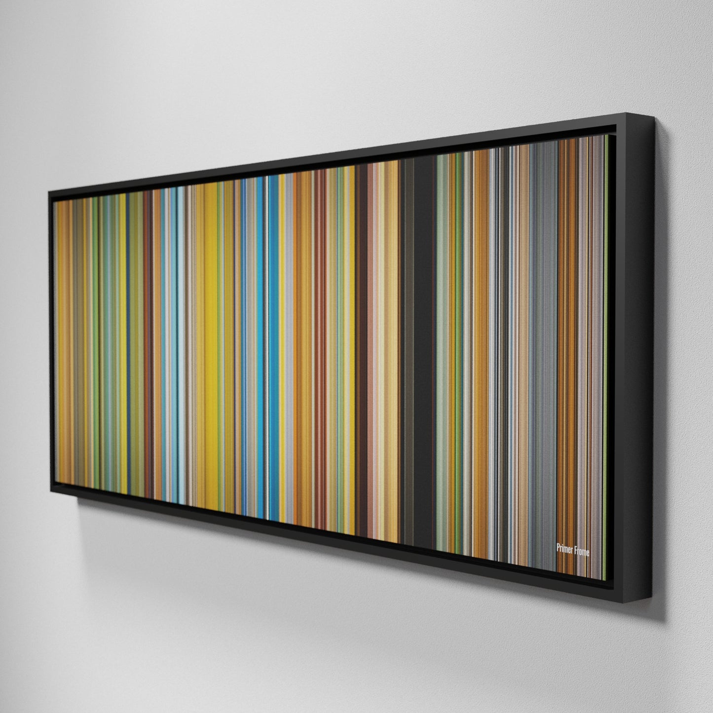 Side view of Framed Buff's of Primer Frome on the wall