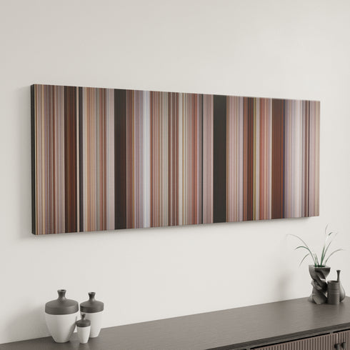Hitch canvas art in modern interior - movie color palette