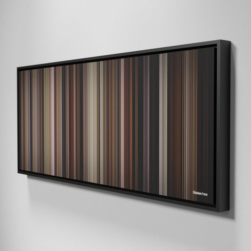 Side view of Framed Buff's of Chinatown Frome on the wall