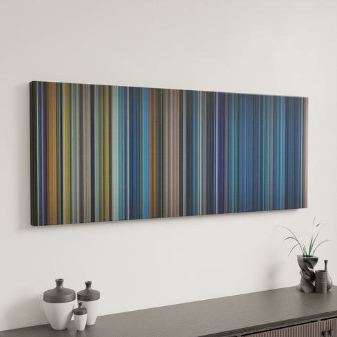 Armageddon canvas art in modern interior - movie color palette