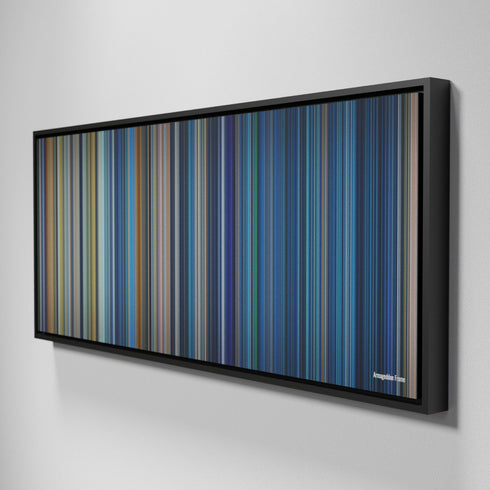 Side view of Framed Buff's of Armageddon Frome on the wall