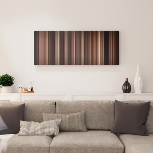 Living room interior with High Fidelity Frome on the wall