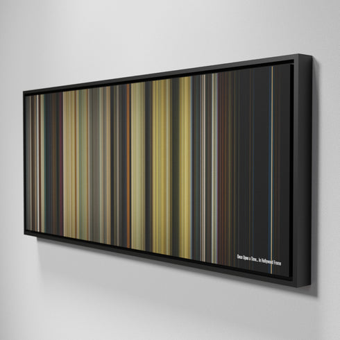 Side view of Framed Buff's of Once Upon a Time... in Hollywood Frome on the wall