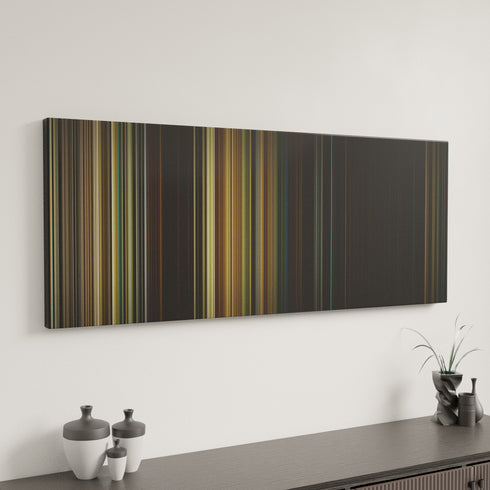 A Quiet Place canvas art in modern interior - movie color palette