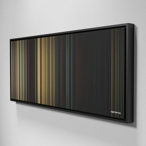 Side view of Framed Buff's of A Quiet Place Frome on the wall