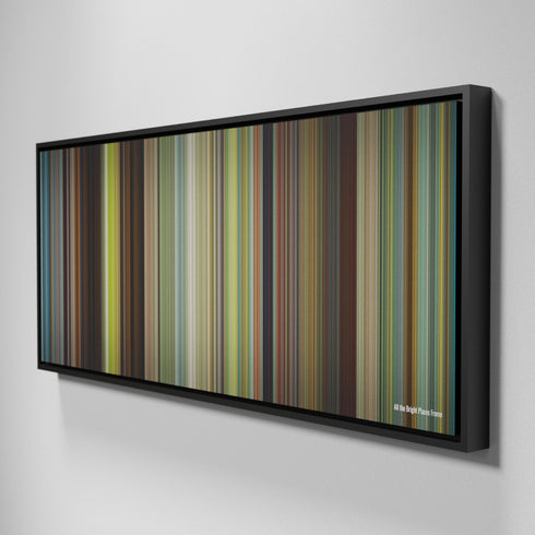 Side view of Framed Buff's of All the Bright Places Frome on the wall