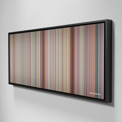 Side view of Framed Buff's of Bend It Like Beckham Frome on the wall