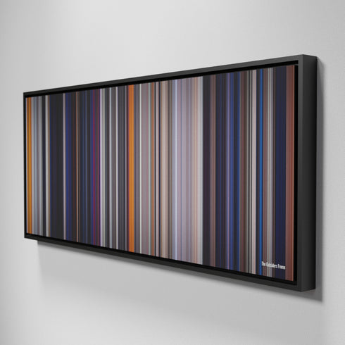 Side view of Framed Buff's of The Outsiders Frome on the wall