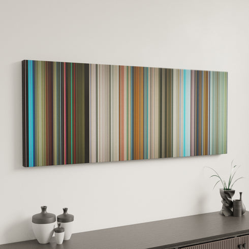The Hitchhiker's Guide to the Galaxy canvas art in modern interior - movie color palette
