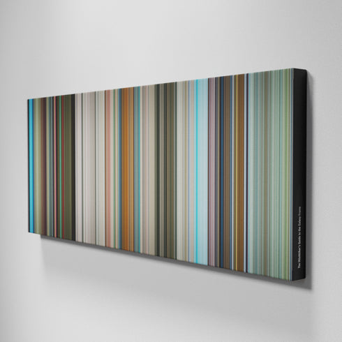 Side view of Buff's of The Hitchhiker's Guide to the Galaxy Frome on the wall