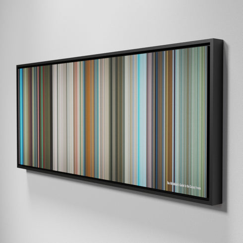 Side view of Framed Buff's of The Hitchhiker's Guide to the Galaxy Frome on the wall