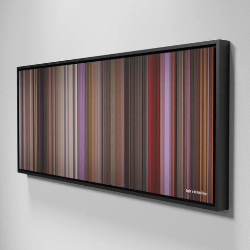 Side view of Framed Buff's of Singin' in the Rain Frome on the wall