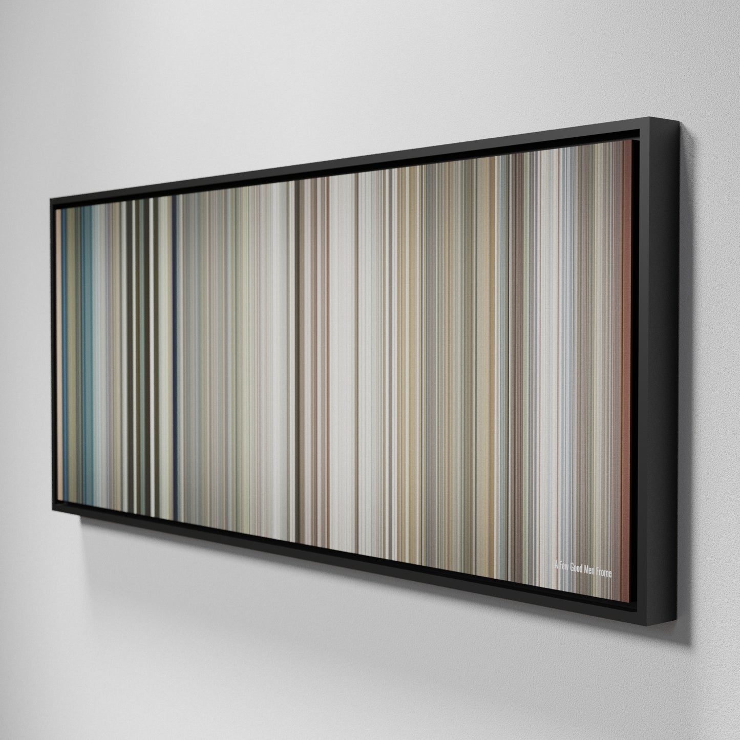 Side view of Framed Buff's of A Few Good Men Frome on the wall