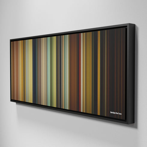 Side view of Framed Buff's of Apocalypse Now Frome on the wall