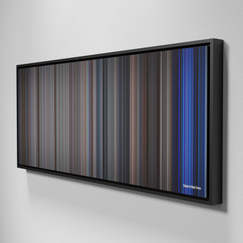 Side view of Framed Buff's of School of Rock Frome on the wall