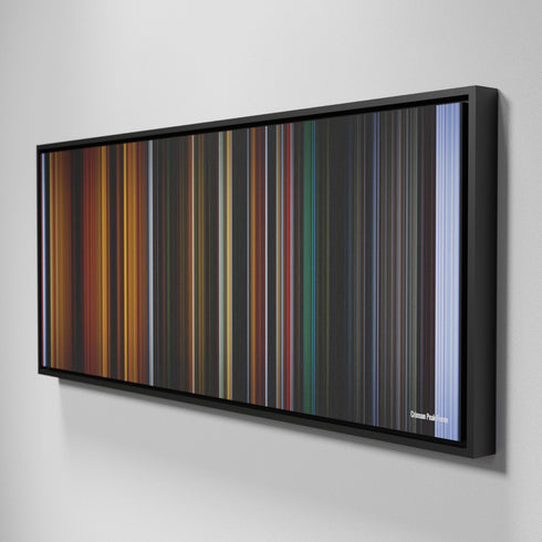 Side view of Framed Buff's of Crimson Peak Frome on the wall