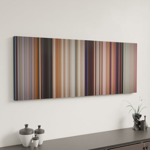 Cars canvas art in modern interior - movie color palette