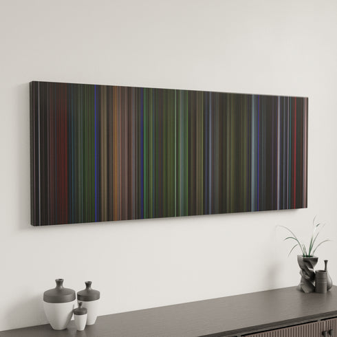 Predator canvas art in modern interior - movie color palette