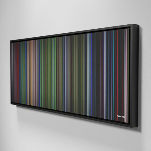 Side view of Framed Buff's of Predator Frome on the wall