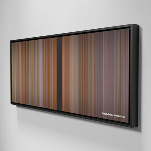 Side view of Framed Buff's of Friends: The One Where No One's Ready Frome on the wall