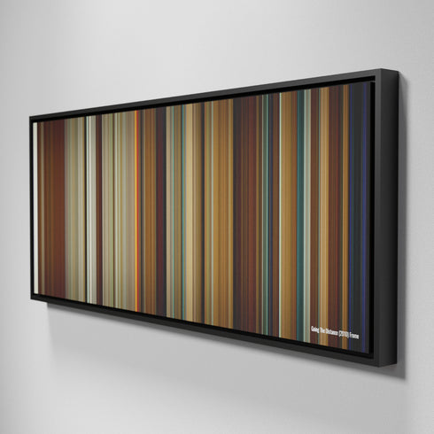 Side view of Framed Buff's of Going The Distance Frome on the wall