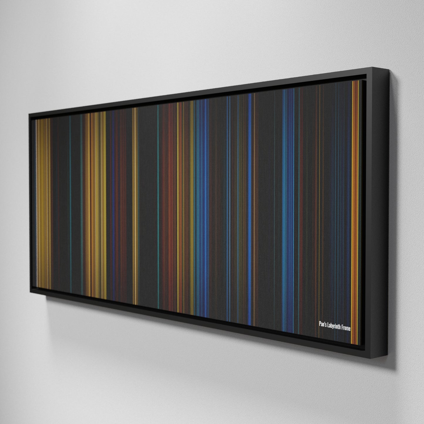 Side view of Framed Buff's of Pan's Labyrinth Frome on the wall