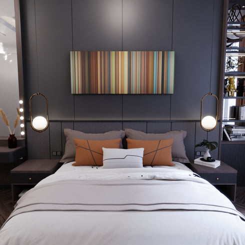 Bedroom interior with Spirited Away Frome on the wall