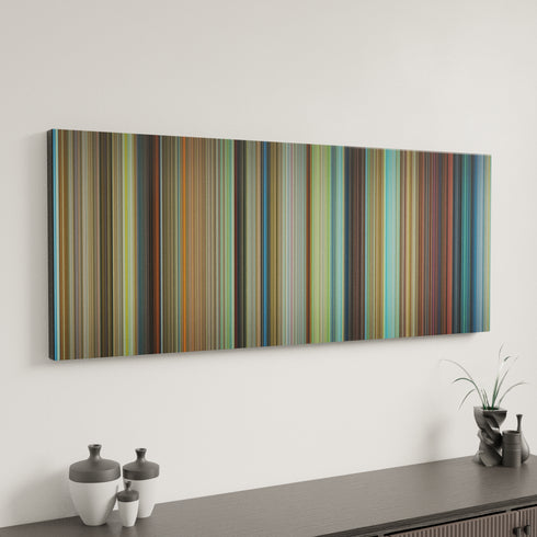 Howl's Moving Castle canvas art in modern interior - movie color palette