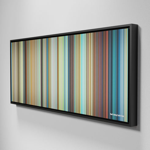 Side view of Framed Buff's of Howl's Moving Castle Frome on the wall