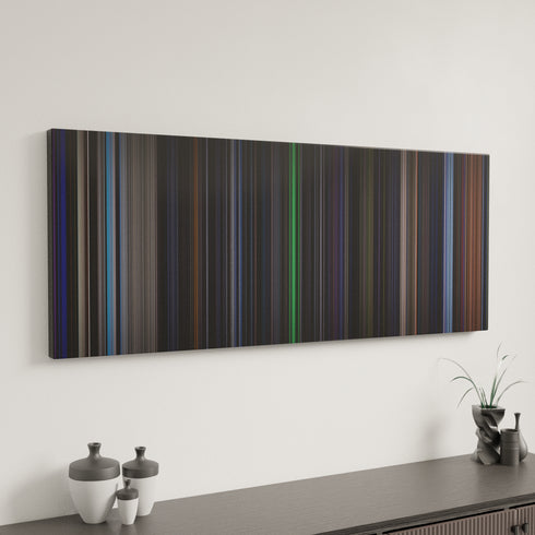 Event Horizon canvas art in modern interior - movie color palette
