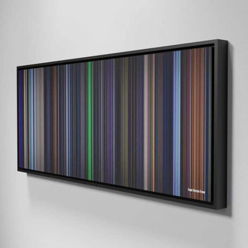 Side view of Framed Buff's of Event Horizon Frome on the wall