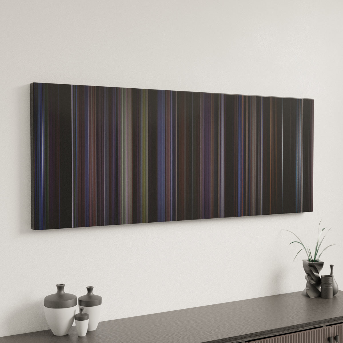 Donnie Darko canvas art in modern interior - movie color palette